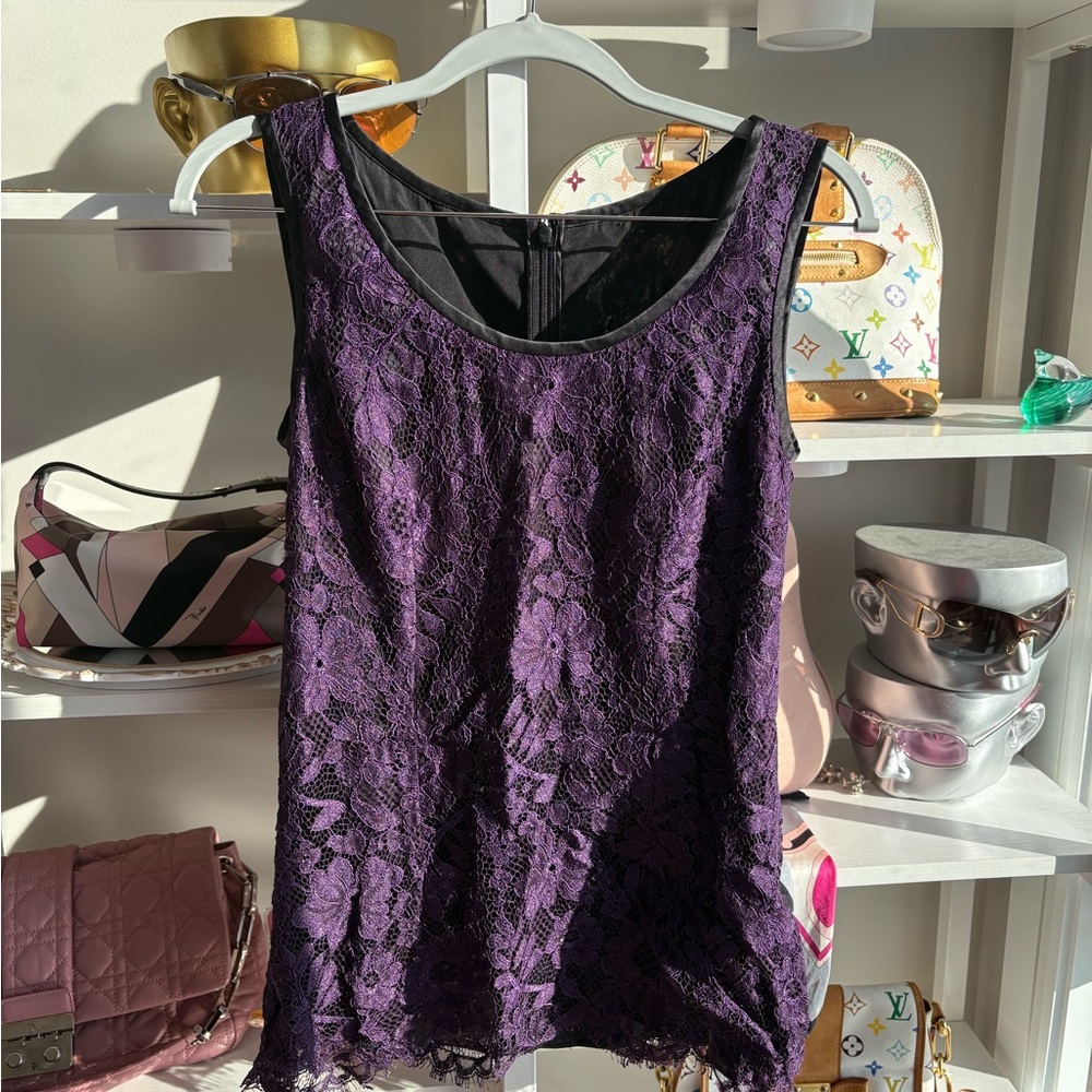 Dolce & Gabbana Deep Purple Lace Top - Picture 5 of 7